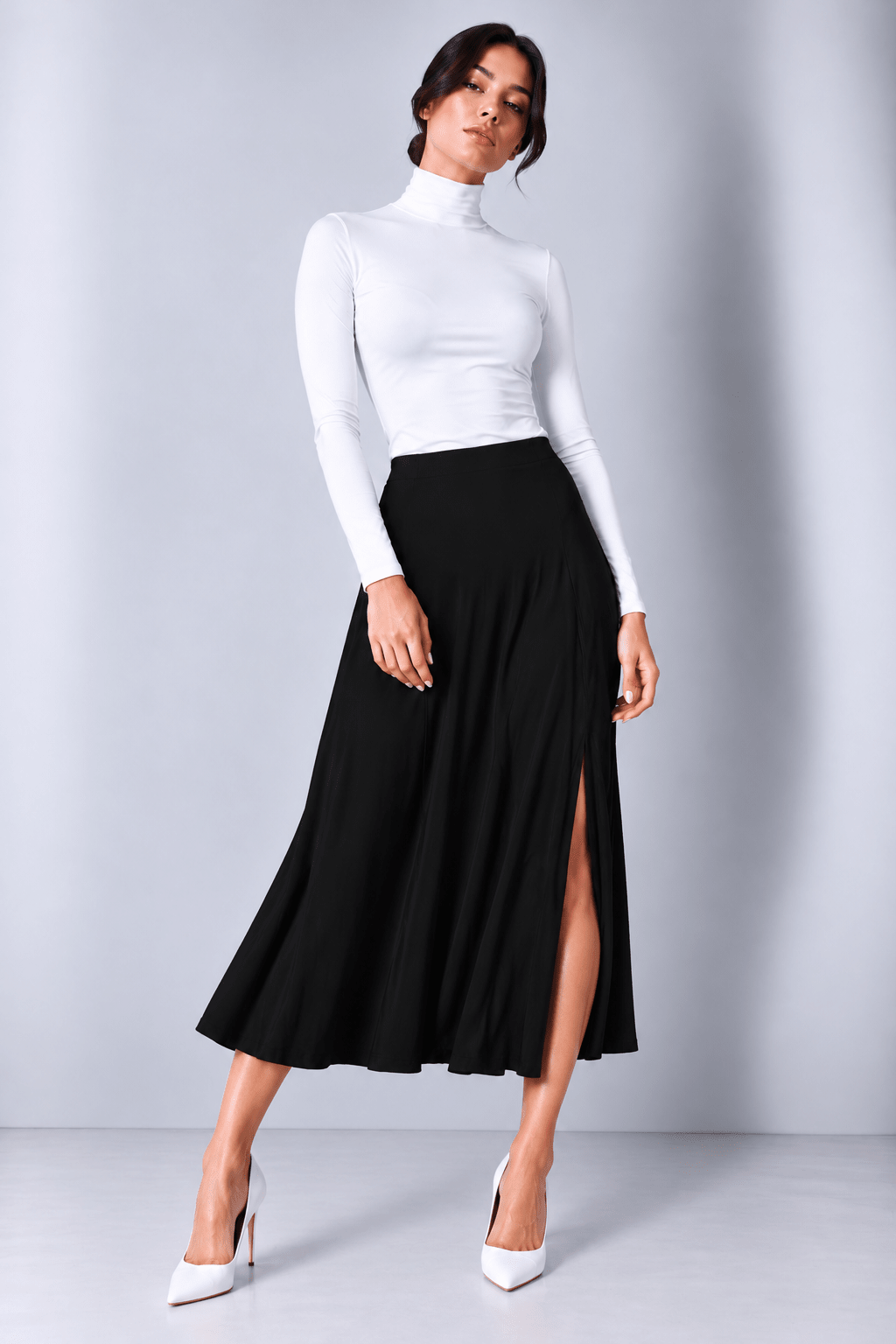 BUYBACK - Midi Skirt with Slit - EMMYDEVEAUX