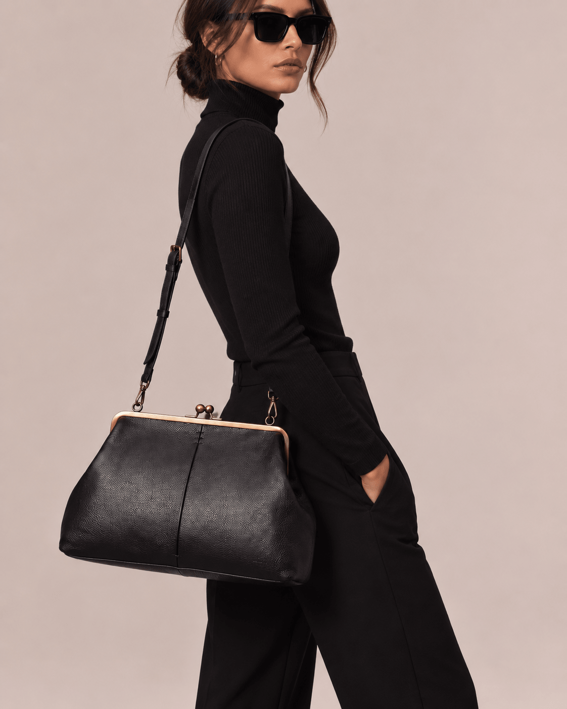 Grace Oversized Clutch w/ Strap - EMMYDEVEAUX