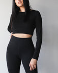 Long Sleeved Crop Top - EMMYDEVEAUX