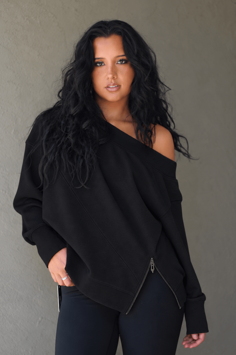 Off The Shoulder Sweatshirt - EMMYDEVEAUX