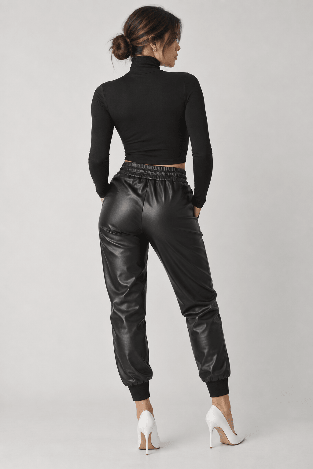 Pleather Joggers - EMMYDEVEAUX