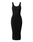 Ruched Tank Midi Dress - EMMYDEVEAUX