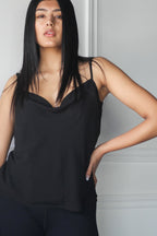 Chiffon Cowl Neck Camisole - EMMYDEVEAUX