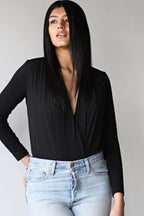 Chiffon Wrap Bodysuit - EMMYDEVEAUX