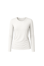 Crew Neck - Heathered White - EMMYDEVEAUX