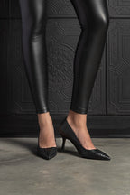 Harper Heel Black Croc - EMMYDEVEAUX
