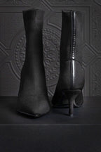 Harper Heel Stretch Sock Boot - EMMYDEVEAUX
