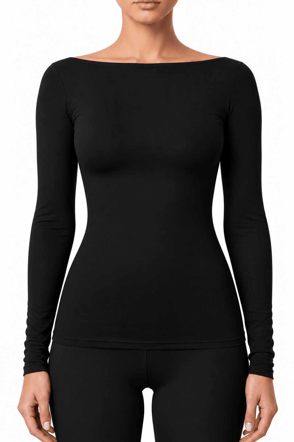 Long Sleeved Boat Neck Shirt - EMMYDEVEAUX