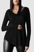 Long Sleeved Boyfriend T-Shirt - EMMYDEVEAUX