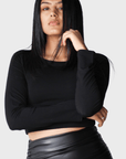 Long Sleeved Crop Top - EMMYDEVEAUX