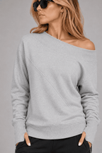 Off The Shoulder Sweatshirt - EMMYDEVEAUX