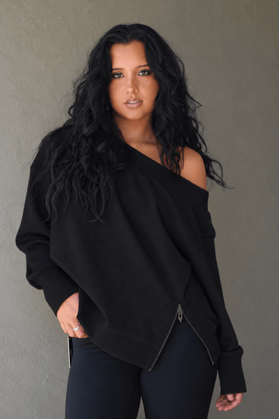 Off The Shoulder Sweatshirt - EMMYDEVEAUX