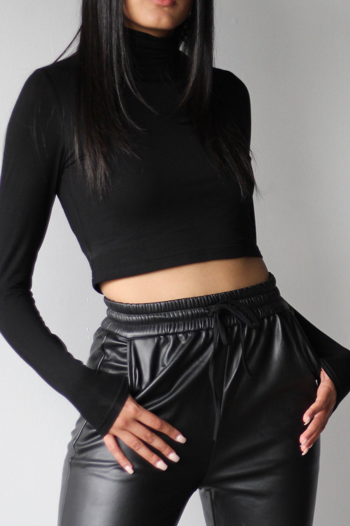 Pleather Joggers - EMMYDEVEAUX