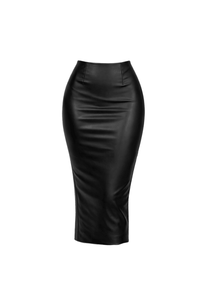 Pleather Pencil Skirt - EMMYDEVEAUX