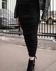 Ruched Maxi Skirt - EMMYDEVEAUX