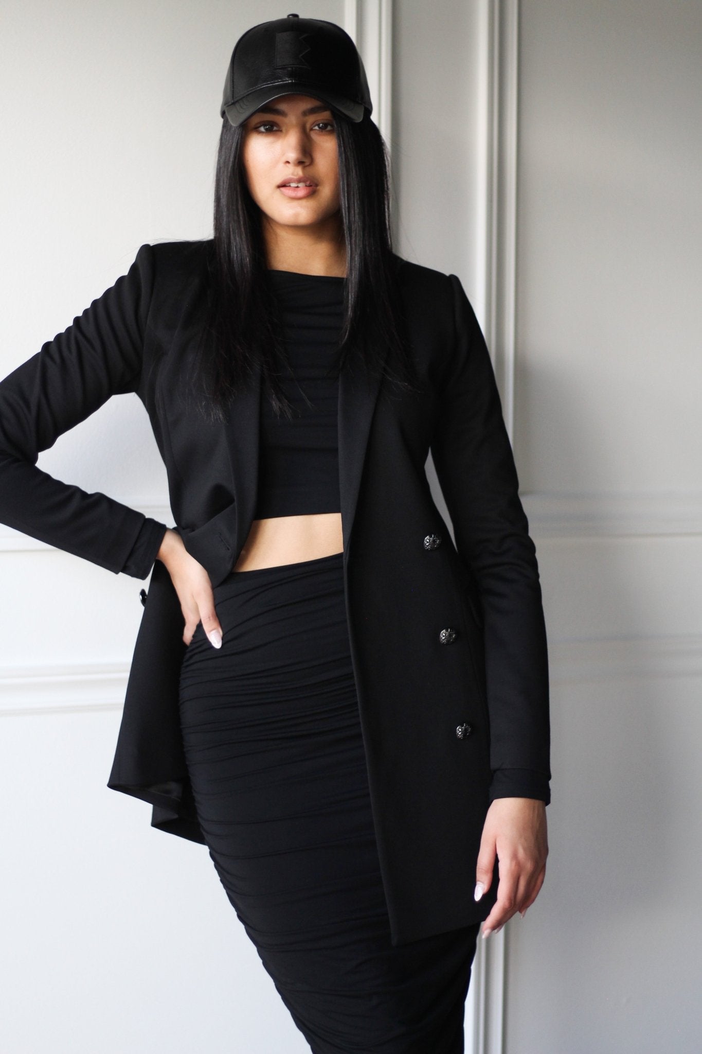 Ruched Maxi Skirt - EMMYDEVEAUX