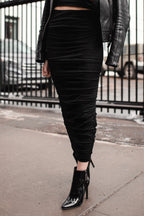Ruched Maxi Skirt - EMMYDEVEAUX