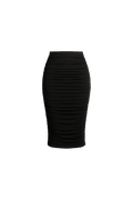 Ruched Midi Skirt - EMMYDEVEAUX