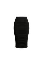 Ruched Midi Skirt - EMMYDEVEAUX