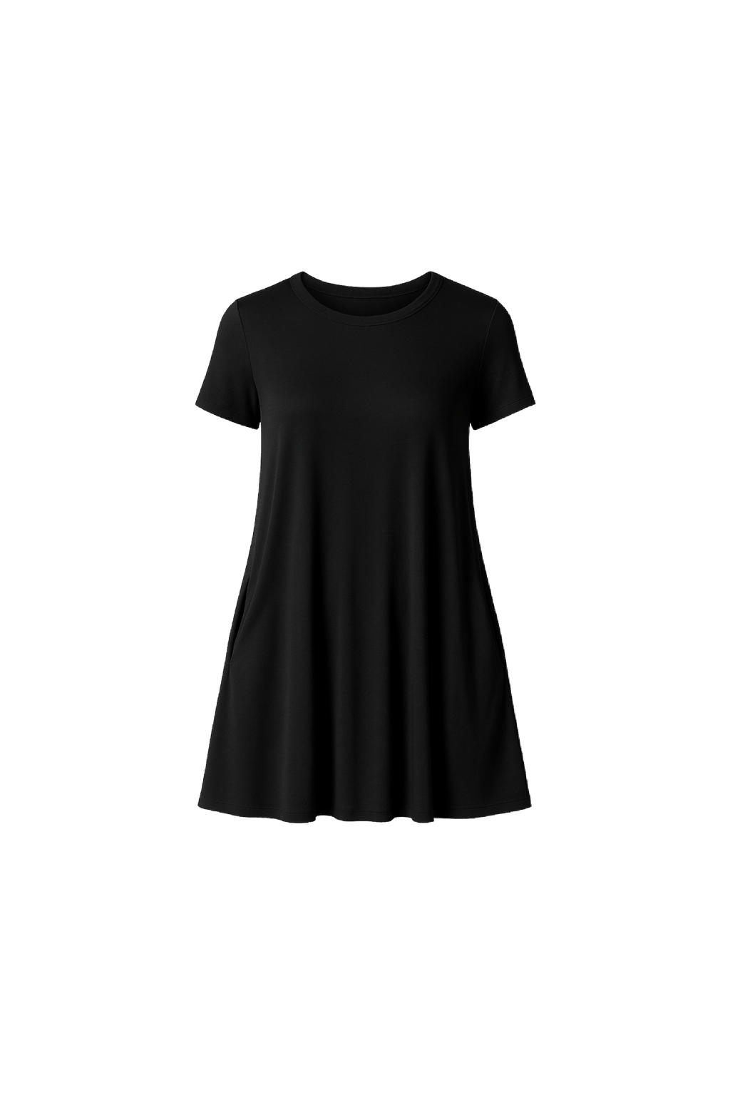 Short Sleeve Pocket Mini Dress - EMMYDEVEAUX