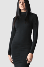 Turtleneck Midi Bodycon with Zippers - EMMYDEVEAUX