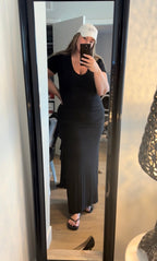 V-Neck Maxi Dress - EMMYDEVEAUX