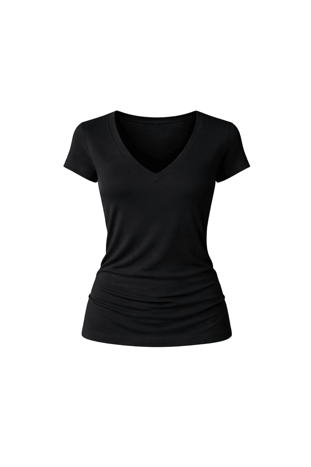 V-Neck T-Shirt - Black - EMMYDEVEAUX