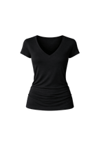 V-Neck T-Shirt - Black - EMMYDEVEAUX